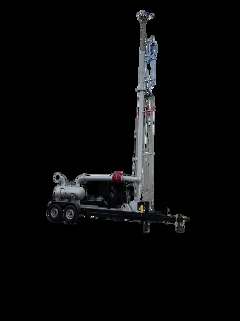 Mobile flare stack mounted on a trailer